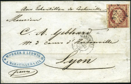 Stamp of France 1849-54, +55 lettres avec des CERES dont n°6 obl. 
