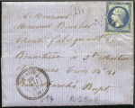 Stamp of France 1850-75, Env 200 lettres obl. PC, GC, OR, NIZZA Ma