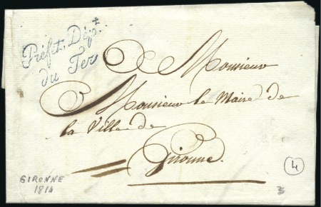 Stamp of France 1580-1870, 40 lettres intéressantes + journaux, à 