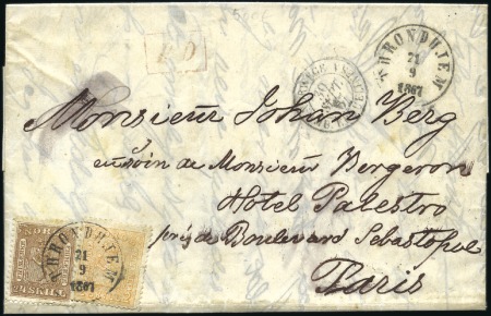 Stamp of France 1861-1914, 65 lettres d'EUROPE dont Suède, Norvège
