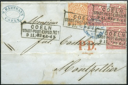 Stamp of Germany » Germany Collections and Large Lots 1818-71, 45 Covers with pre-philatelic or German S