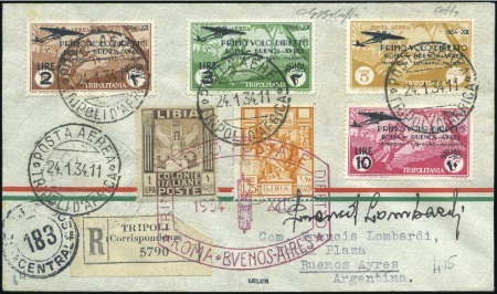 Stamp of Italy » Italian Colonies and Possessions » Tripolitania 1934 (24 Jan.) "Lombardo-Mazzotti" cover from Trip