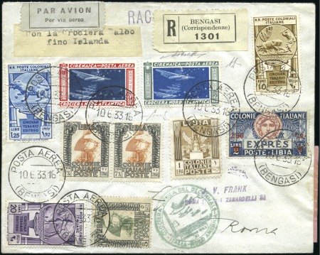Stamp of Italy » Italian Colonies and Possessions » Cyrenaica (Cirenaica) 1933 (10 June) Balbo flight, the set of two values