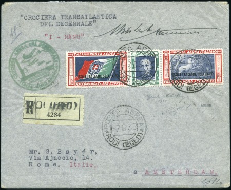 Stamp of Italy » Aegean Islands 1933 (7 June) Balbo North Atlantic flight register