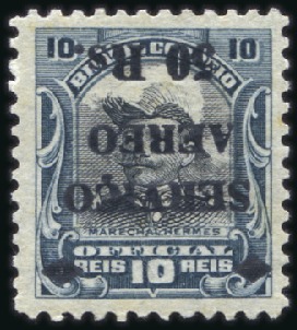 Stamp of Brazil 1927 Airmail 50r on 10r grey & black, mint showing