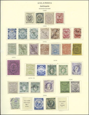 Stamp of Colombia » States - Antioquia 1868-1903. An extensive specialised collection nea