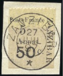 Stamp of Colonies françaises » Zanzibar (Poste française) 1897 Bordures inférieures : série complète, n°37A 