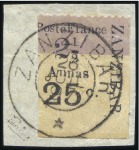 Stamp of Colonies françaises » Zanzibar (Poste française) 1897 Bordures inférieures : série complète, n°37A 