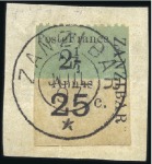 Stamp of Colonies françaises » Zanzibar (Poste française) 1897 Bordures inférieures : série complète, n°37A 