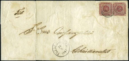Stamp of Danish West Indies » Stamp Issues 1861 (Sep 11) Wrapper to Christiansted with 1856 3