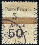 Stamp of Colonies françaises » Zanzibar (Poste française) 1897 Intervalles : sélection de 12 timbres montran