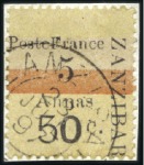 Stamp of Colonies françaises » Zanzibar (Poste française) 1897 Intervalles : sélection de 12 timbres montran