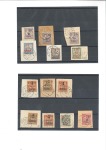 Stamp of Colonies françaises » Zanzibar (Poste française) 1904 Série complète de 13 timbres obl. sur fragmen