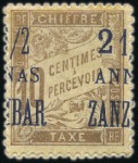 Stamp of Colonies françaises » Zanzibar (Poste française) TAXE 1897 Extraordinaire collection sur 3 pages d'