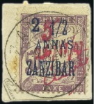 Stamp of Colonies françaises » Zanzibar (Poste française) TAXE 1897 Extraordinaire collection sur 3 pages d'