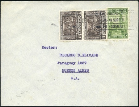 Stamp of Uruguay 1930 World Cup advertising machine cancel "EN 1930