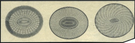 Stamp of Chile 1852 Die proof project for the background of the 1