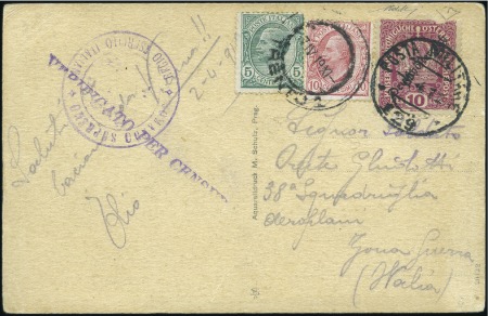 Stamp of Italy 1919 (Apr 3) Postcard sent by Official Military Po