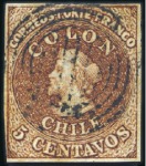 Stamp of Chile 1854-66 The Columbus Issues: Specialised collectio