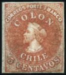 Stamp of Chile 1854-66 The Columbus Issues: Specialised collectio