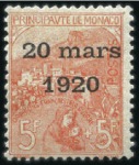Stamp of Colonies françaises » Monaco 1885-1920, Exceptionelle collection principalement