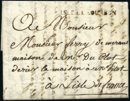 Stamp of Colonies françaises » Réunion LA FAMEUSE LETTRE DUBUS "ISLE DE BOURBON"
1788 Le