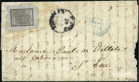 Stamp of Colonies françaises » Réunion WDN
1852 30c noir sur azuré avec grandes marges s