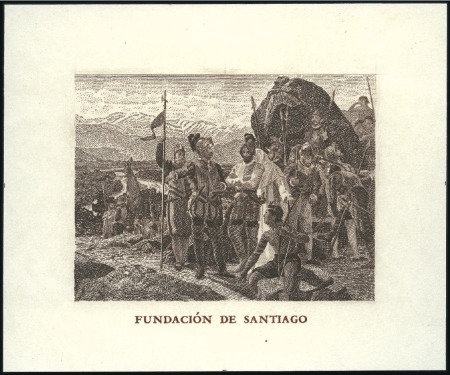 Stamp of Chile 1941 Fourth Century of Santiago de Chile: Mock-up