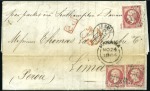 Stamp of France 1862 Sélection de 17 lettres choisies avec l'émiss