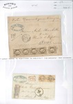 Stamp of France 1872-76, Sélection de 18 lettres choisies avec émi
