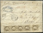 Stamp of France 1872-76, Sélection de 18 lettres choisies avec émi