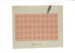 Stamp of Italy » Italian Colonies and Possessions » Somalia 1903 2b imperf. proof sheet of 50 in red-brown, on