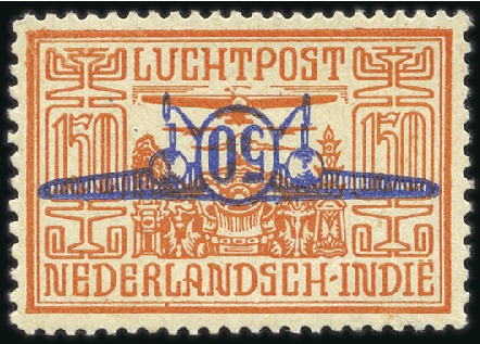 Stamp of Netherlands Colonies » Netherlands Indies 1932 50c on 1.50g Orange, mint, showing SURCHARGE