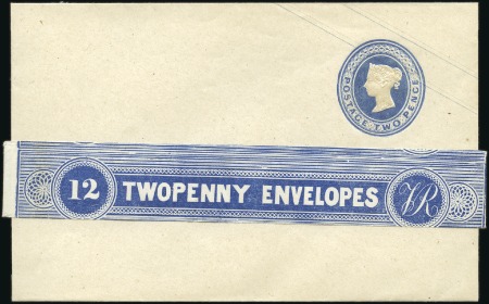 Stamp of Great Britain 1841 2d Blue postal stationery envelope (Mulready