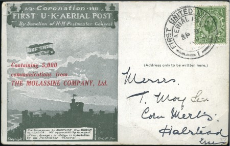 Stamp of Great Britain 1911 (Sep 9) UK First Aerial Post card (design in