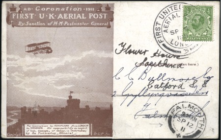 Stamp of Great Britain 1911 (Sep 9) UK First Aerial Post card (design in
