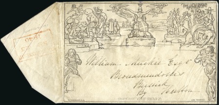 Stamp of Great Britain » 1840 Mulreadys & Caricatures 1840 (Sep 23) 1d Mulready envelope, stereo A148, s