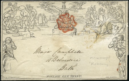 Stamp of Ireland 1840 MULREADIES
1840 (Jul 11) 1d Mulready lette