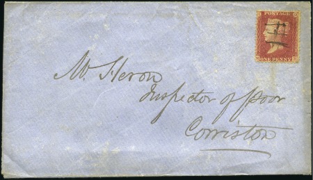 Stamp of Great Britain » 1854-70 Perforated Line Engraved Two envelopes from sent by local letter carrier in
