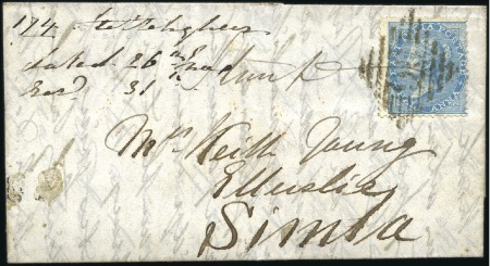 Stamp of India 1857-59, INDIAN MUTINY PERIOD, Officer's letter wr