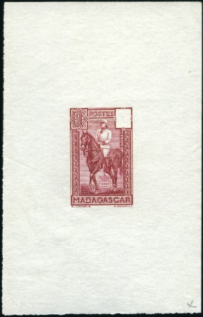 Stamp of Colonies françaises » Madagascar (Poste française) 1931 Galliéni, Deux essais et 3 épreuves, tous san