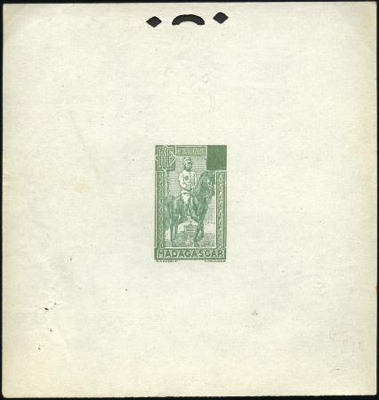 Stamp of Colonies françaises » Madagascar (Poste française) 1931 Galliéni, Projet non adopté par Delzers avec 