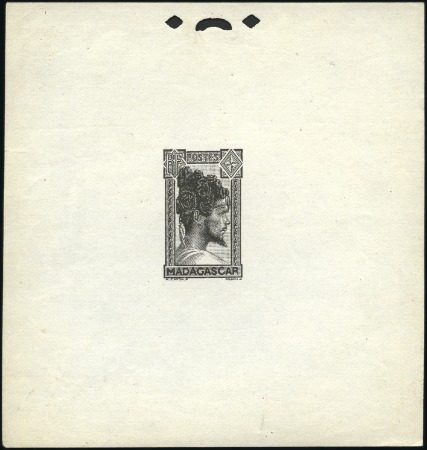 Stamp of Colonies françaises » Madagascar (Poste française) 1930-38, Groupe de 8 épreuves et 1 essai, tous san