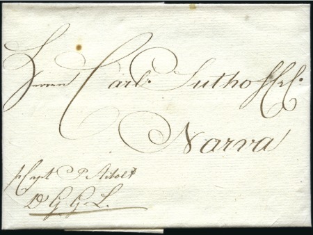 Stamp of Russia » Russia Imperial Pre-Stamp Postal History 1818-31 INCOMING MARITIME MAIL TO THE BALTICS: Sel