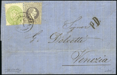 Stamp of Austria » Offices in the Turkish Empire 1869 Mixed issue franking cover from Constantinopl