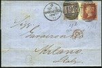 Stamp of Great Britain » 1855-1900 Surface Printed 1867-68, Pair of covers; 1867 Cover from Mancheste
