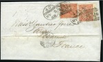 Stamp of Great Britain » 1855-1900 Surface Printed 1867-68, Pair of covers; 1867 Cover from Mancheste