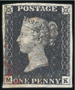 Stamp of Great Britain » 1840 1d Black and 1d Red plates 1a to 11 Plate 6 MK with fine to very good margins, with do