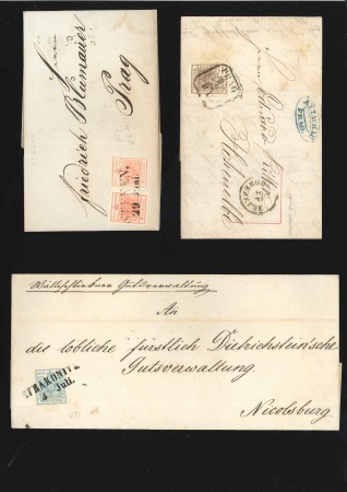 Stamp of Austria 1850-67, Selection of 15 covers, noted reg'd, line