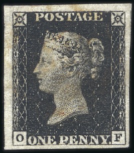 Stamp of Great Britain » 1840 1d Black and 1d Red plates 1a to 11 Plate 1b OF with good to very large margins, faint